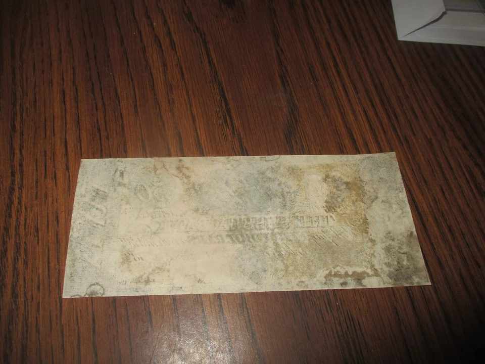 1830's $50 SUSSEX BANK - NEWTON NEW JERSEY REMAINDER NOTE - Image 3 of 4