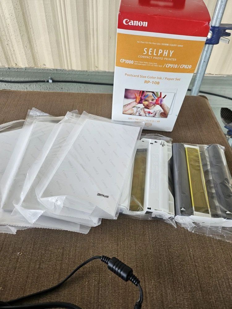 Canon Selphy CP1300 Compact Photo Printer Bundle Extra Paper & Ink Cartridges