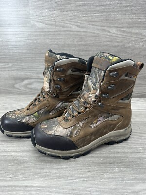 CABELA'S Axis Goretex insulated Brown Leather/Camo 8