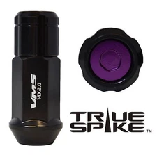 20 VMS RACING 1/2" LUG NUTS PURPLE CAPPED CLOSED END FOR GM CHEVY CADILLAC GMC