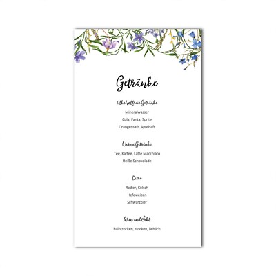 10 Menükarten Für Hochzeit – 12 X 21 Cm, 250 G/ Produktbild-Vorschau 4