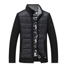 Men Sweater Knitted Jacket Thick Cardigan Coat Casual Knitwear Top Autumn Winter