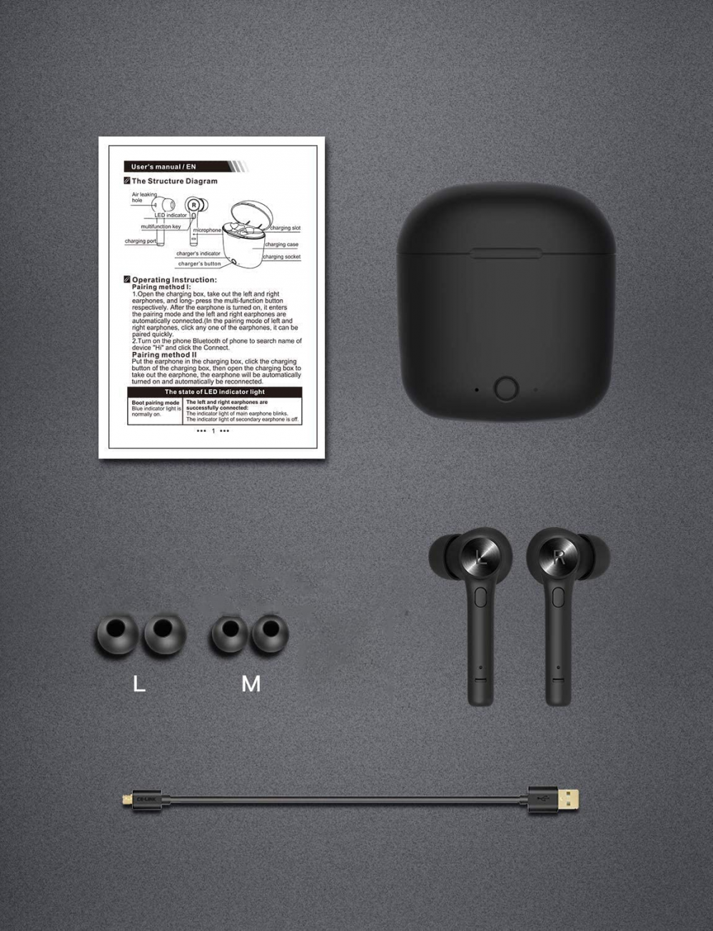 Bluedio Hi Hurricane TWS Wireless Bluetooth 5.0 In-Ear Headphones with  Charging Case - Black (47841) for sale online | eBay
