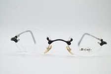 Vintage Glasses Sting 1102 Black Rimless Eyeglass Frame