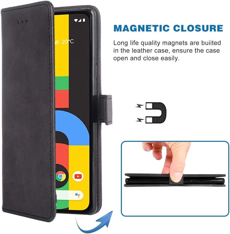 For Google Pixel 4a / 9 / 6pro / 7A Case Leather Flip Slim Wallet Phone Cover - Image 2 of 4