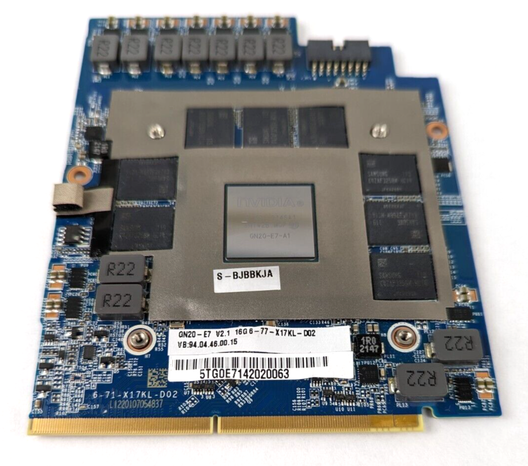 Clevo X170KM NVIDIA RTX 3080 GN20-E7-A1 16GB GDDR6 MXM3.2 Video