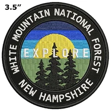 White Mountain National Forest Embroidered Patch Iron-On  Applique Souvenir Gift
