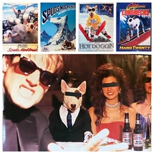 Spuds MacKenzie The Original Party Animal Budweiser Posters Vintage 1980’s *