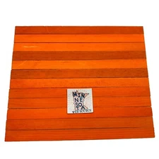 12 Vtg Playskool Lincoln Logs 11" Orange Roof Slats Replacement Parts