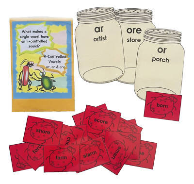 Educational Literacy Center Phonics Activity Resource Game R-Controlled Vowels