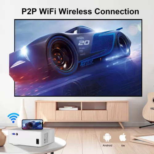 25000 Lumens 4K Projector 3D WiFi Bluetooth Video HDMI USB Office Home Theater - Picture 12 of 12