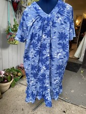 1980s Hawaiian aloha muumuu dress L floral tiki