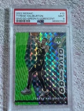 2022 Mosaic Tyrese Haliburton #13 Give and Go Green Fluorescent 6/10 PSA 9 MINT!