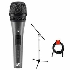 Sennheiser E835-S Dynamic Cardioid Vocal Microphone on/off switch Tripod Cable