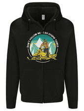 Snowmobile Dont Follow Me Funny Mens Zip Up Hoodie