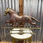 Vintage Copper Brass Running Horse Weathervane Topper 31" W/ Lower Directional