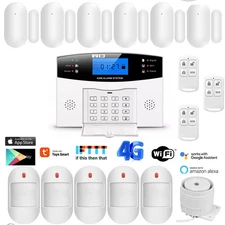 L23 WiFi+4G GSM Wireless Office Home Security Alarm System+Alexa+Google+TUYA APP