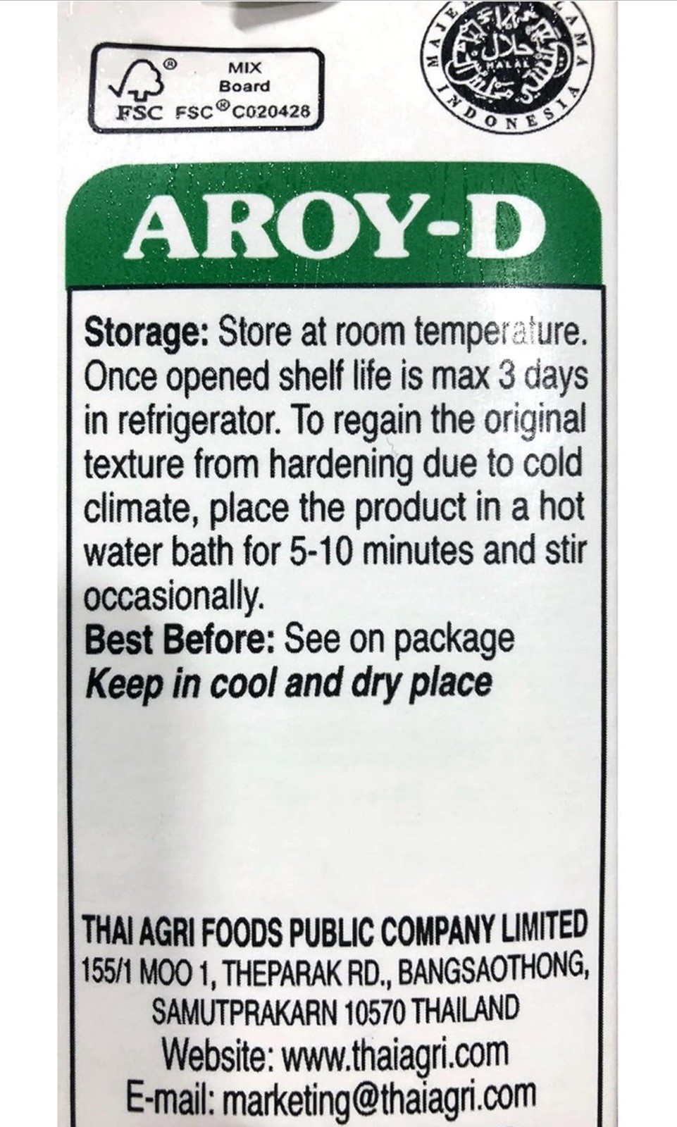 Aroy-D Coconut Milk Original 16.9 fl oz (500ml) – Pack of 12