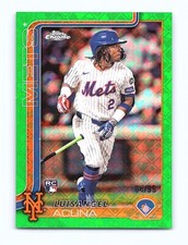 2025 Topps Chrome - Luisangel Acuna #56 Green Logofractor /99 (RC)