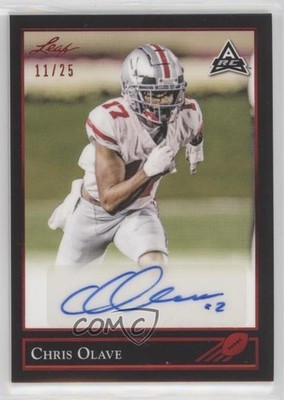 2021 Leaf Memories 1992 Base Red Spectrum 11/25 Chris Olave #BG-CO1 Auto 00jz