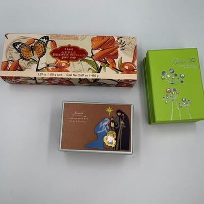 Bundle Vintage CST Soaps Soap Sets Made USA Green Tea Almond Apple Brown Sugar