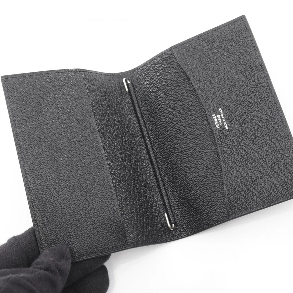 Funda para cuaderno HERMES Agenda GM CON cuero Chevre SHW negra usada para mujer Foto 3 de 4