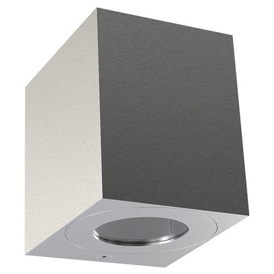 LED Outdoor Wandleuchte CANTO KUBI 2, IP44, 12W 3000K 500lm 2x75°, Edelstahl