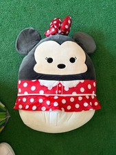 Squishmallow Disney Minnie Mouse Red Polka Dot Dress Bow 14in NWOT