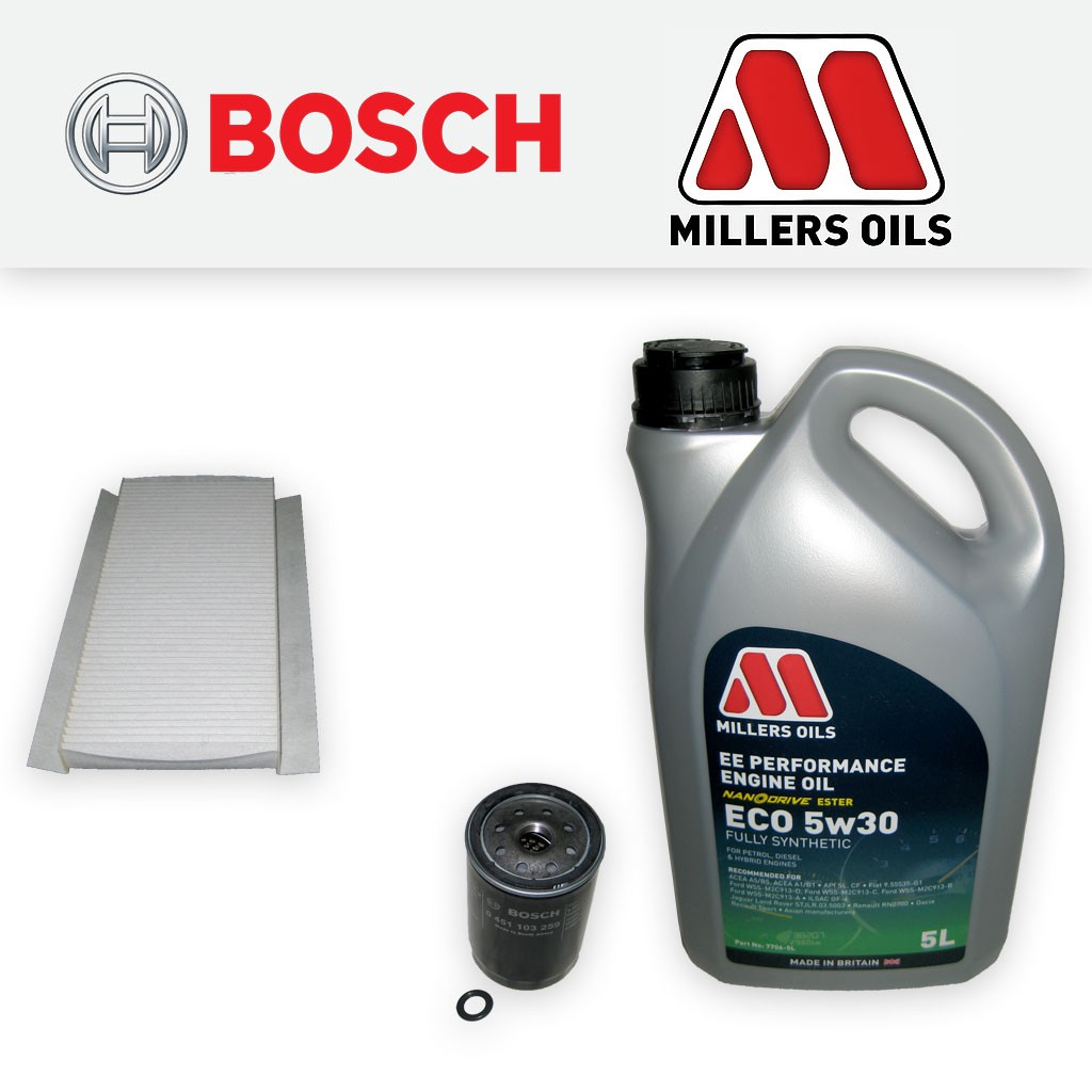 SERVICE KIT for FORD FOCUS MK1 ST170 OIL CABIN FILTERS +5L ECO OIL (2002-2004)