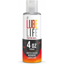 LUBELIFE Personal Lubricant 4oz Water-Based Warming Non-Staining Gel