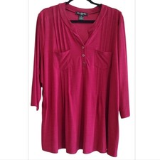 Burgundy 3/4 Sleeve Top Size 3X