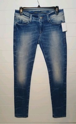Mavi Jeans Serena Low-Rise Super Skinny Size 27/33 Distressed NWT    