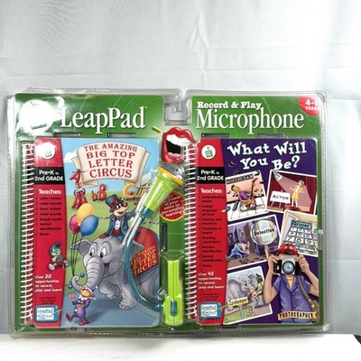 NEW! Leap Frog LeapPad Record & Play Microphone 2 Books Pre-K - 2nd Quantum Pad