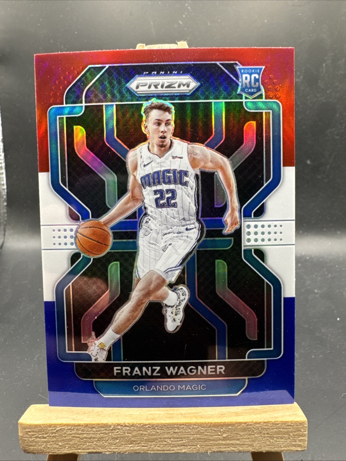 Franz Wagner 2021-22 Panini Prizm Rookie RC RED WHITE BLUE #310 Magic 🪄