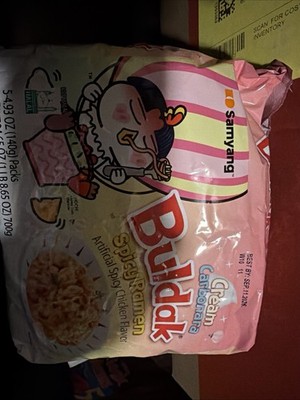Samyang Buldak Cream Carbonara Ramen   Korean Spicy Hot Chicken Noodles
