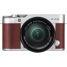 FUJIFILM X-A3 Lens Kit, Brown, X-A3LK-XC-BW