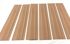 Sapele Wood Veneer: 1/16" Thick 6 Sheets  36" X 5"  7.5 Sq Ft