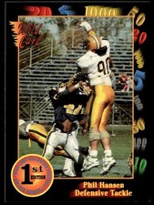 1991 Wild Card Draft Phil Hansen North Dakota State Bison #41