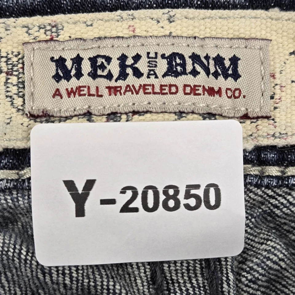 MEK Denim Women Jeans 29X34 Blue Back Pockets Embroidery Aldan Slim Boot Y2K - Image 2 of 4