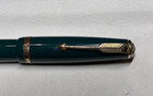 RARE 1950's PARKER DUOFOLD RACING GREEN AEROMETRIC FOUNTAIN PEN 14K NIB DENMARK — photo 2