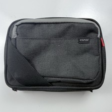 Staples Pencil Case Organizer Bag Set Gray/Red Multi Pocket Zipper Pouch NWOT