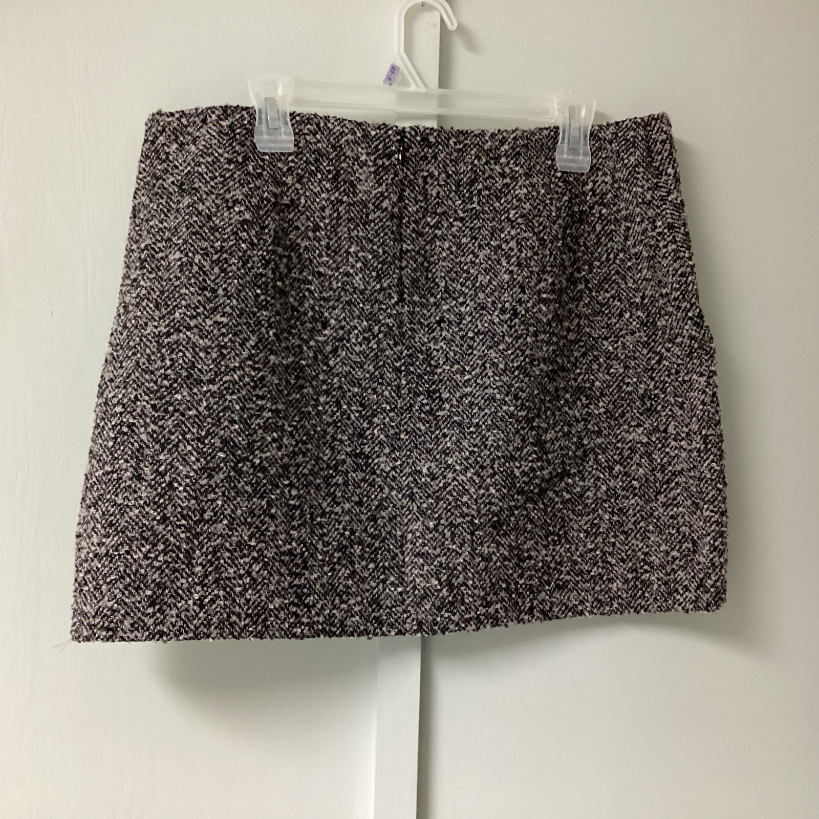 New H & M Skirt Women's Size 12 BrownBlack Tweed Wool Blend Lined A-Line Mini thumbnail 17