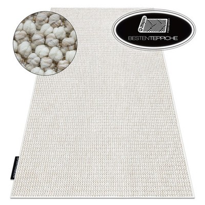 Moderner Teppich CASABLANCA LOOP weiß beige Schleife weich beste Qualität