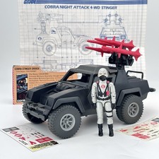 1984 GI Joe COBRA STINGER DRIVER 100 COMPLETE. ORIGINAL DECAL SHEET. MINTY