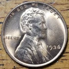 1936 Lincoln Wheat One Cent 1c Coin BU #AA941