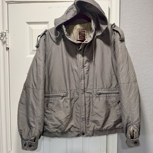 Vintage 80s Christian Dior Monsieur Sport Jacket Men’s 42R Khaki Hooded Quilted