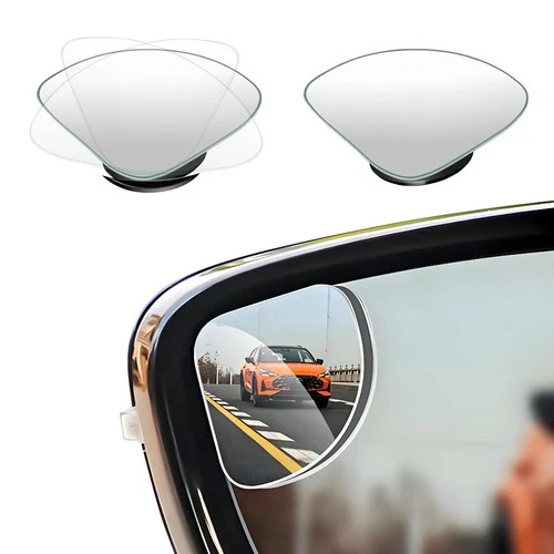 2 PCS Espejo de punto ciego en forma de abanico Espejo retrovisor convexo