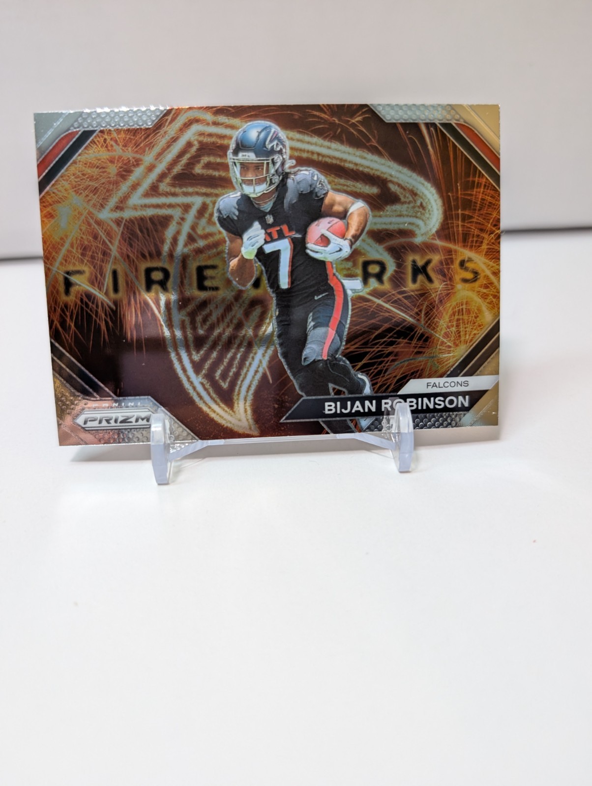 💥2023 Panini Prizm Bijan Robinson Fireworks RC Rookie #F-24 Atlanta Falcons