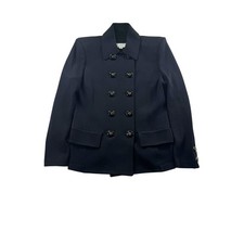 St. John by Marie Gray Santana Knit Double Breasted Button Blazer Size 4 Black
