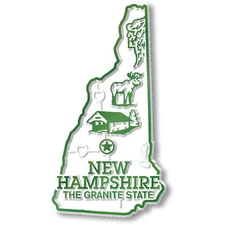 New Hampshire Small State Magnet by Classic Magnets, 1.6" x 2.9"